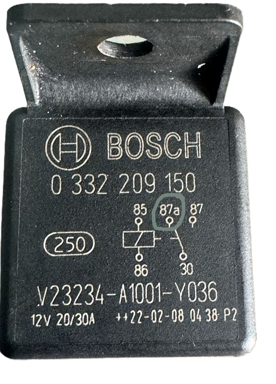 1302-B9150 30A/20A 5PIN 12V (BOSCH 87A)2 CONTACT POINT UNIVERSAL HEAD LAMP SIGNAL WIPER FAN MOTOR CENTRAL LOCKING FUEL PUMP RELAY