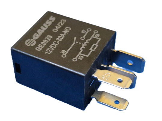 1302-GE0029 GAUSS 12V 30A 4PIN MIT LANCER EVO 8 9 X PROTON INSPIRA AIR COND POWER (2 BIG PIN N 2 SMALL PIN MINI BLACK COLOUR RECTANGLE CASING)  RELAY